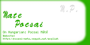 mate pocsai business card