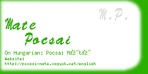 mate pocsai business card